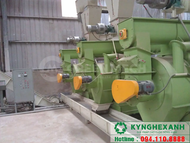 Dây chuyền sản xuất viên nén mùn cưa của GREEN MECH tại Bình Dương