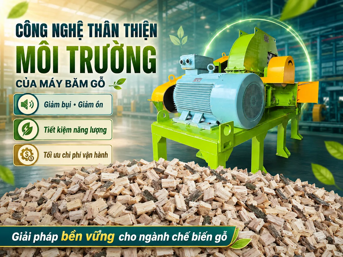 Công nghệ thân thiện môi trường của máy băm gỗ GREEN MECH đang được khách hàng rất yêu thích