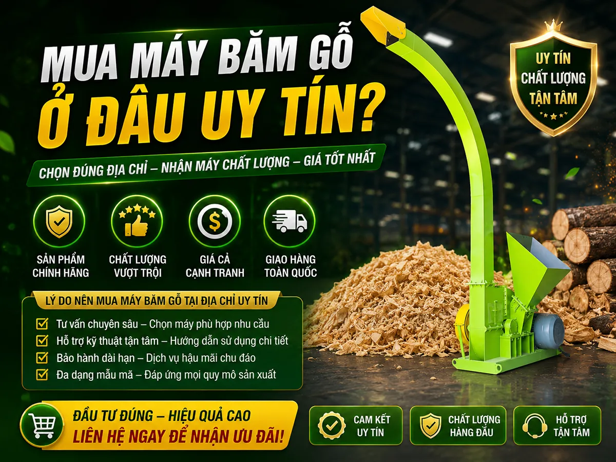Mua máy băm gỗ ở đâu uy tín? GREEN MECH – Thương hiệu dẫn đầu ngành chế biến gỗ Việt Nam